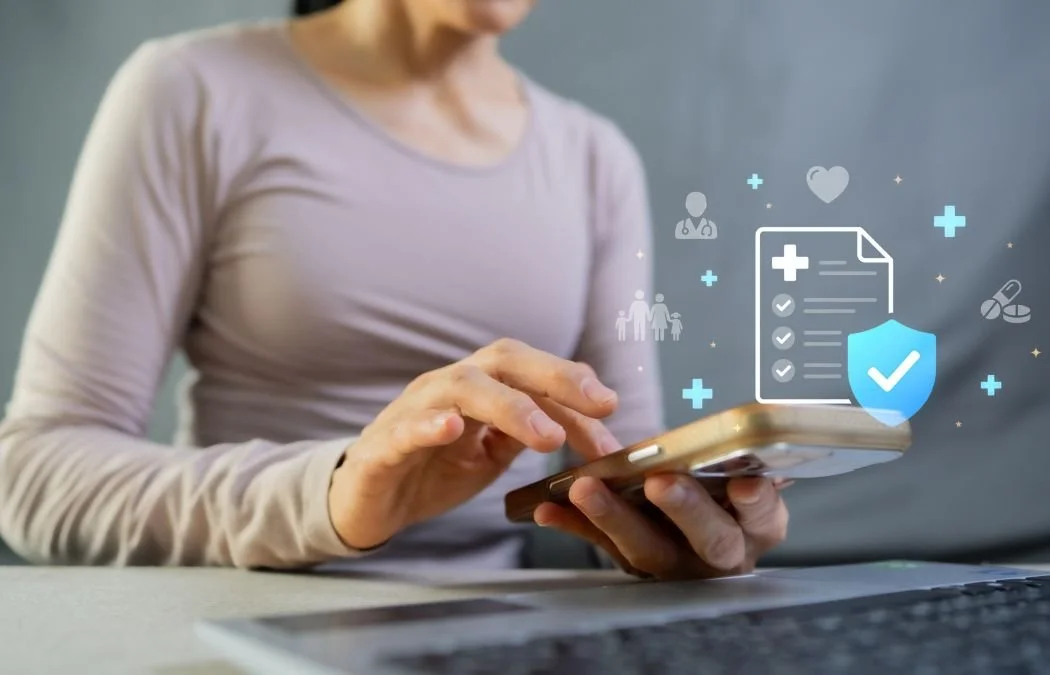 woman checking healthcare financing options on-line