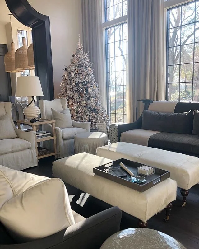 Christmas Scenes from one of our recently completed projects! I think that tree may need to stay right there year round! 🖤 #laurelpowelldesigns #architecture + #design #deckthehalls #falalalala