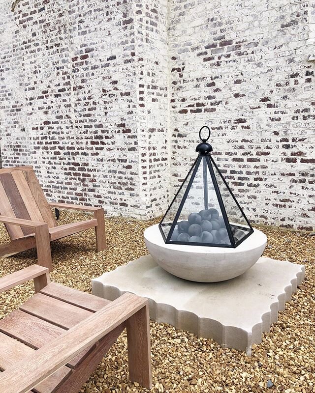 Pull up a chair! It&rsquo;s time to get cozy with family at home. This custom limestone fire pit looks like a nice spot!  #laurelpowelldesigns #architecture + #design #stayhome #staysafe 🖤 Love and Prayers to all!