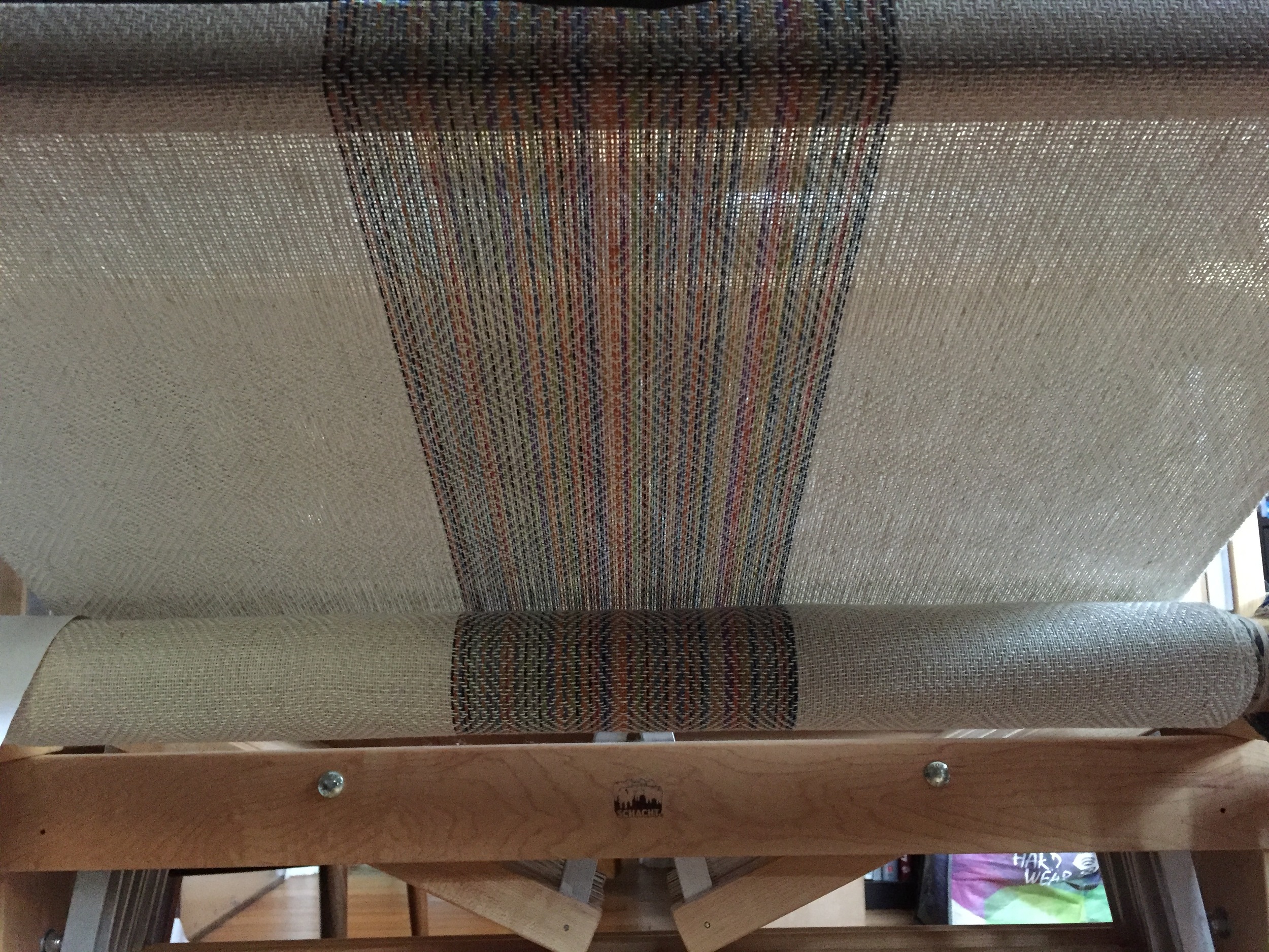 Underside- wrapping onto the loom