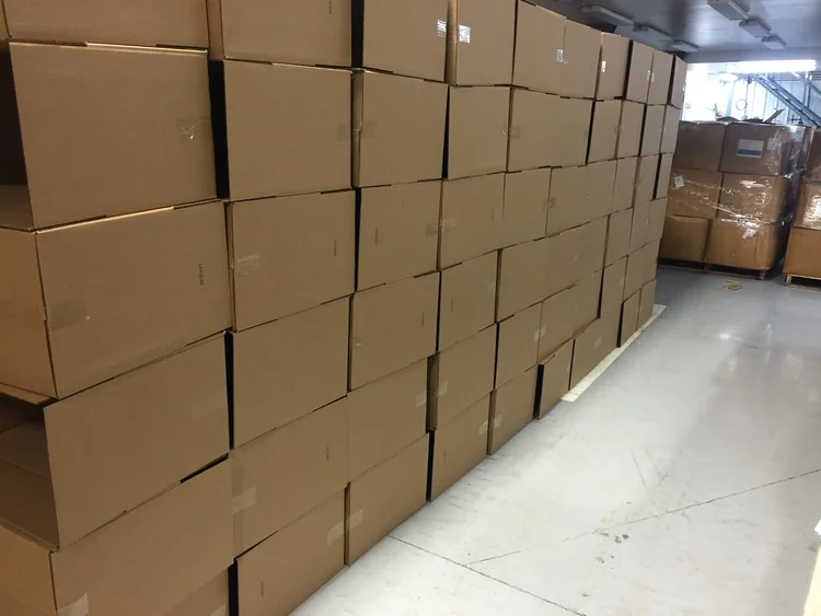 Boxes ready to be filled. 