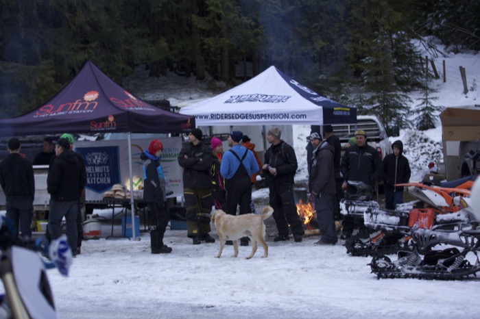 Great friends, great time burning gas. Ian from Riders Edge was there our suspension expert, having a great day too! Vernon Snow Bikers put on a great event, be sure to come next year!