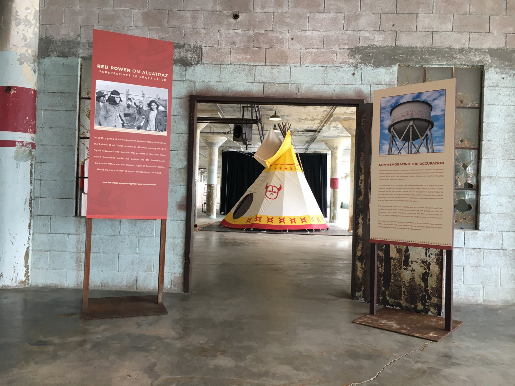 Entrance to Red Power on Alcatraz