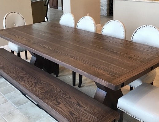 Completely Custom Tables Benches, Custom Dining Room Tables Dallas Tx