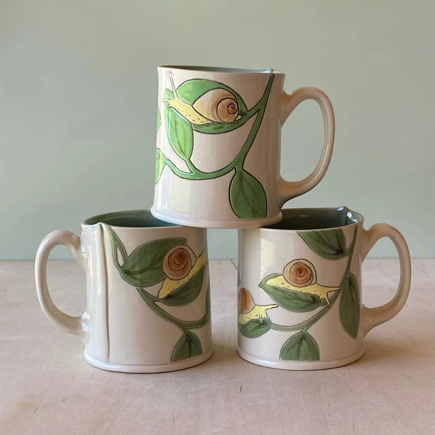 Mugs to remind you to take that slow morning when you can. 
.
.
.
.
.
.
.
.
.
.
#slabpottery #handbuiltpottery #handmade #ceramicsofinstagram #ceramics