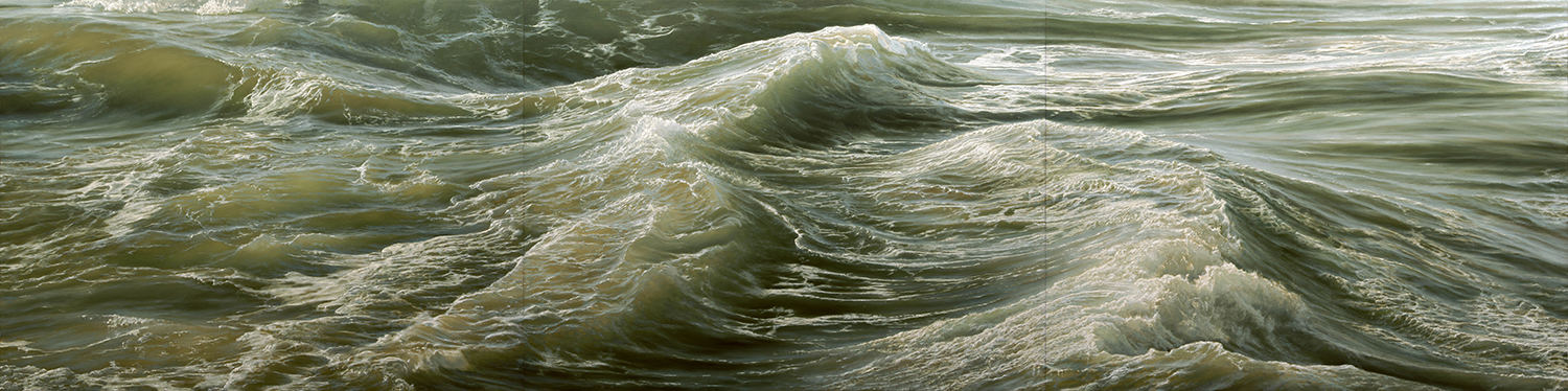 Deep Water No. 1, oil on canvas, triptych, 72" x 288", 2012