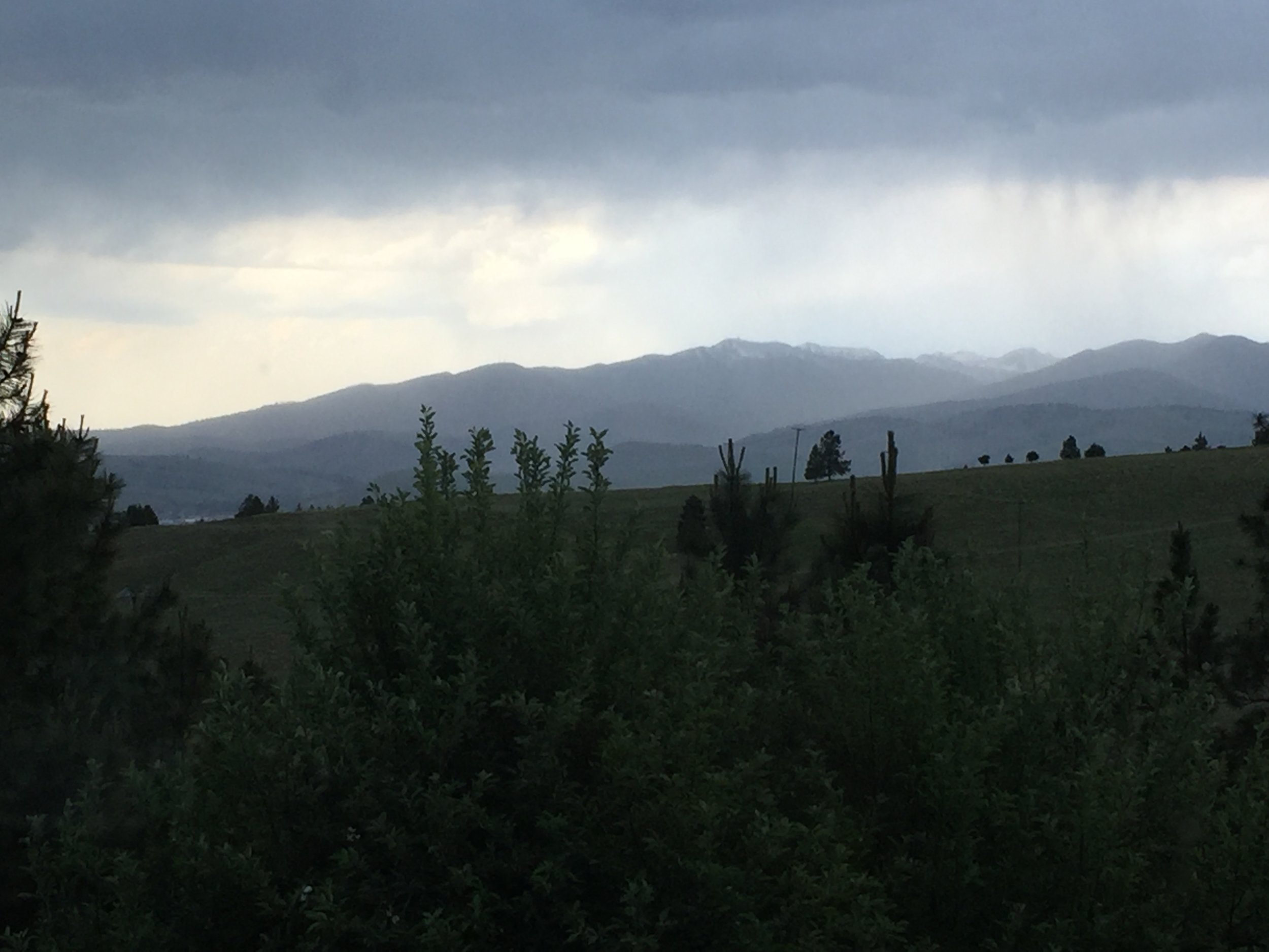 Oh yeah, no big deal. Just casual, here. That's just the Rocky Mountains behind our backyard.