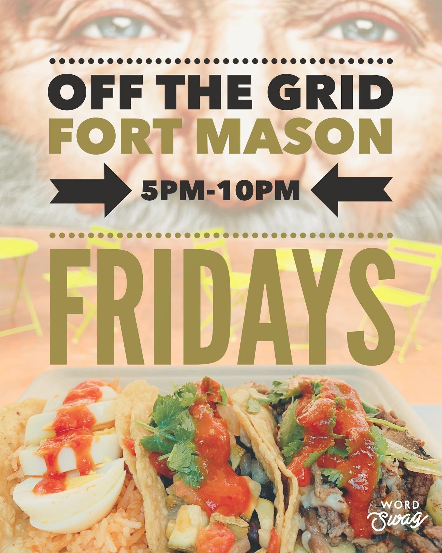 All you need is LOVE* &amp; TACOS ... .
*Love is optional 🤤💕🌮✨
.
Come find our TACOS DE GUISADO TRUCK
.
@offthegridsf &mdash; Fort Mason 💜🌮
FRIDAYS
5pm-10pm