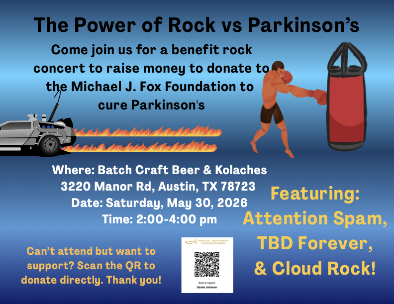 The Power of Rock vs. Parkinsons w/ Attention Spam, TBD Forever, and CLoud Rock 