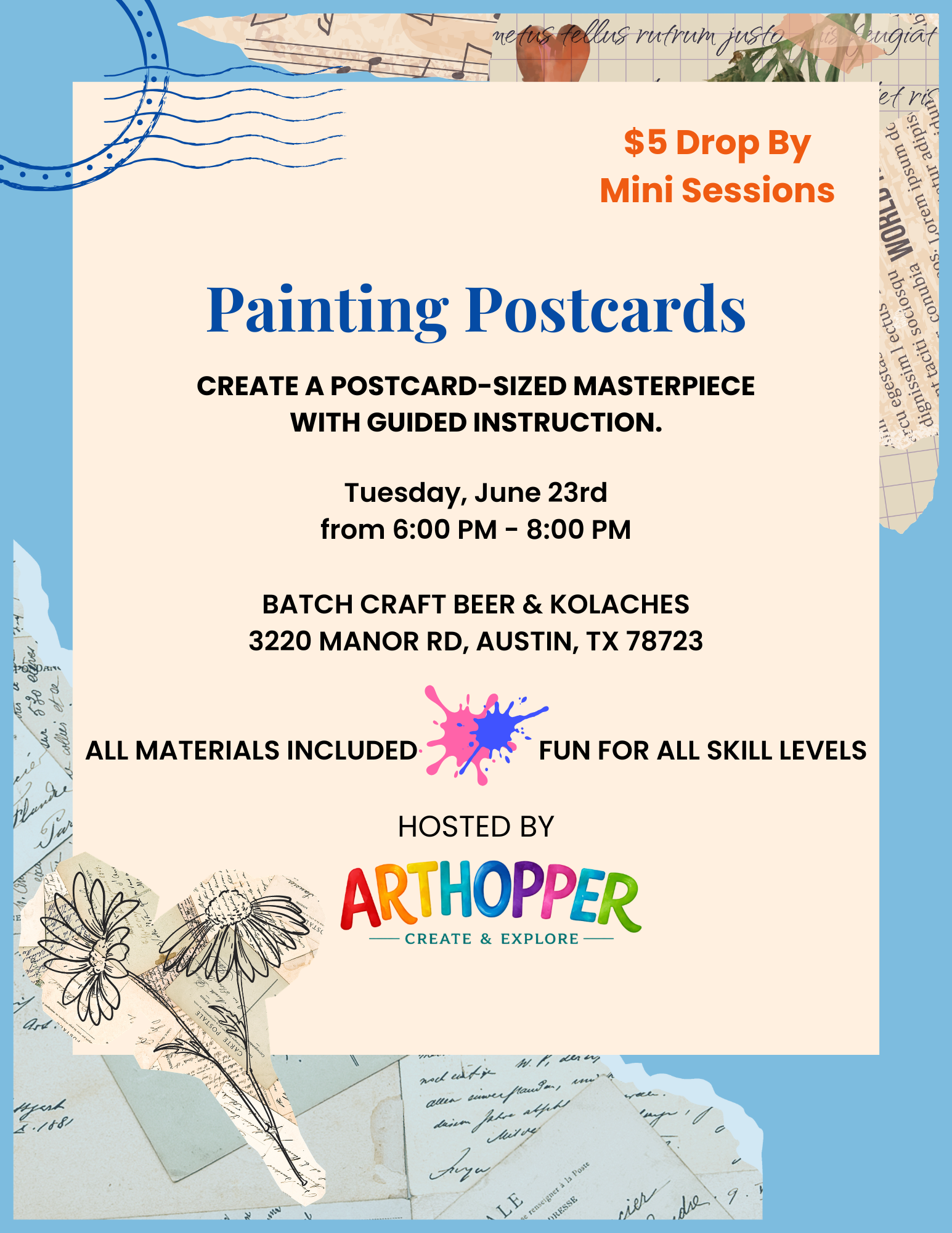 PAINTING POSTCARDS WITH ARTHOPPER