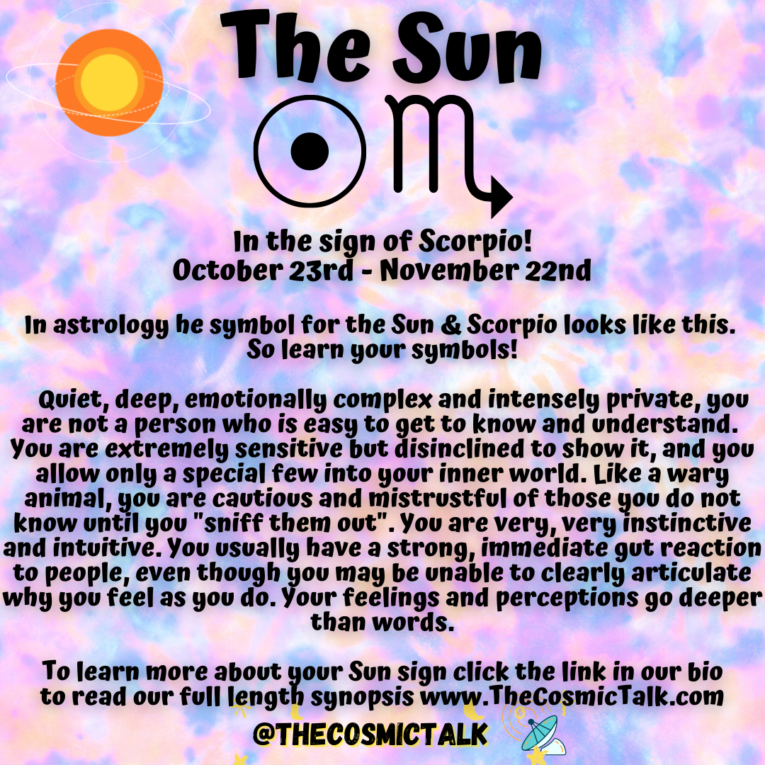 ☀️Sun in Scorpio 🦂♏