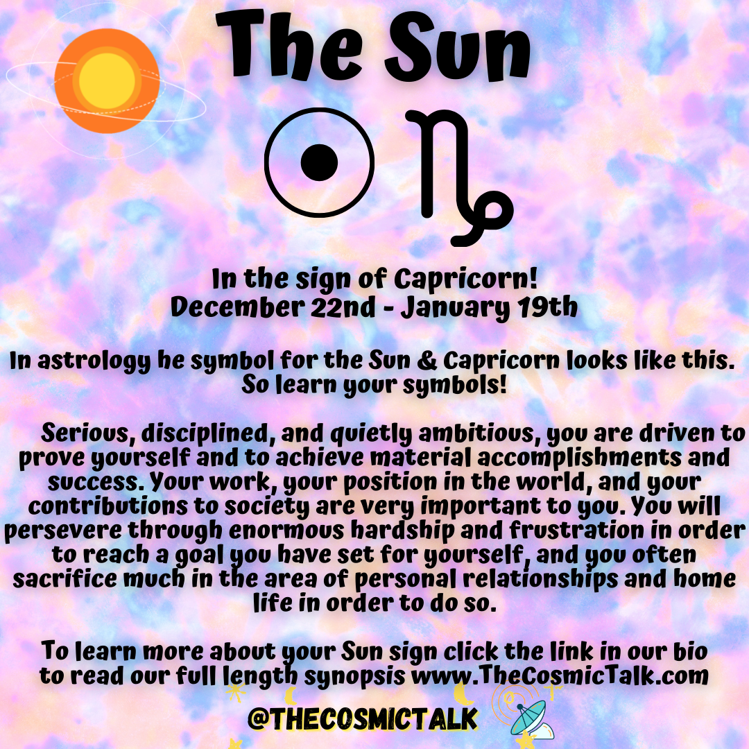 ☀️Sun in Capricorn 🐐♑