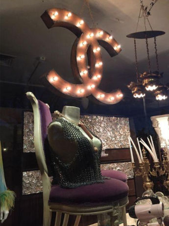 Up-Cycled Chanel Lighted Signage — Fringe