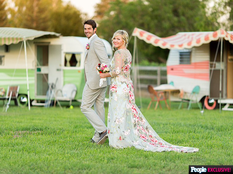 A couple of our vintage camper trailers set the mood for Jenny Garth's fairytale camp inspired wedding in the gorgeous Santa Ynez Valley.