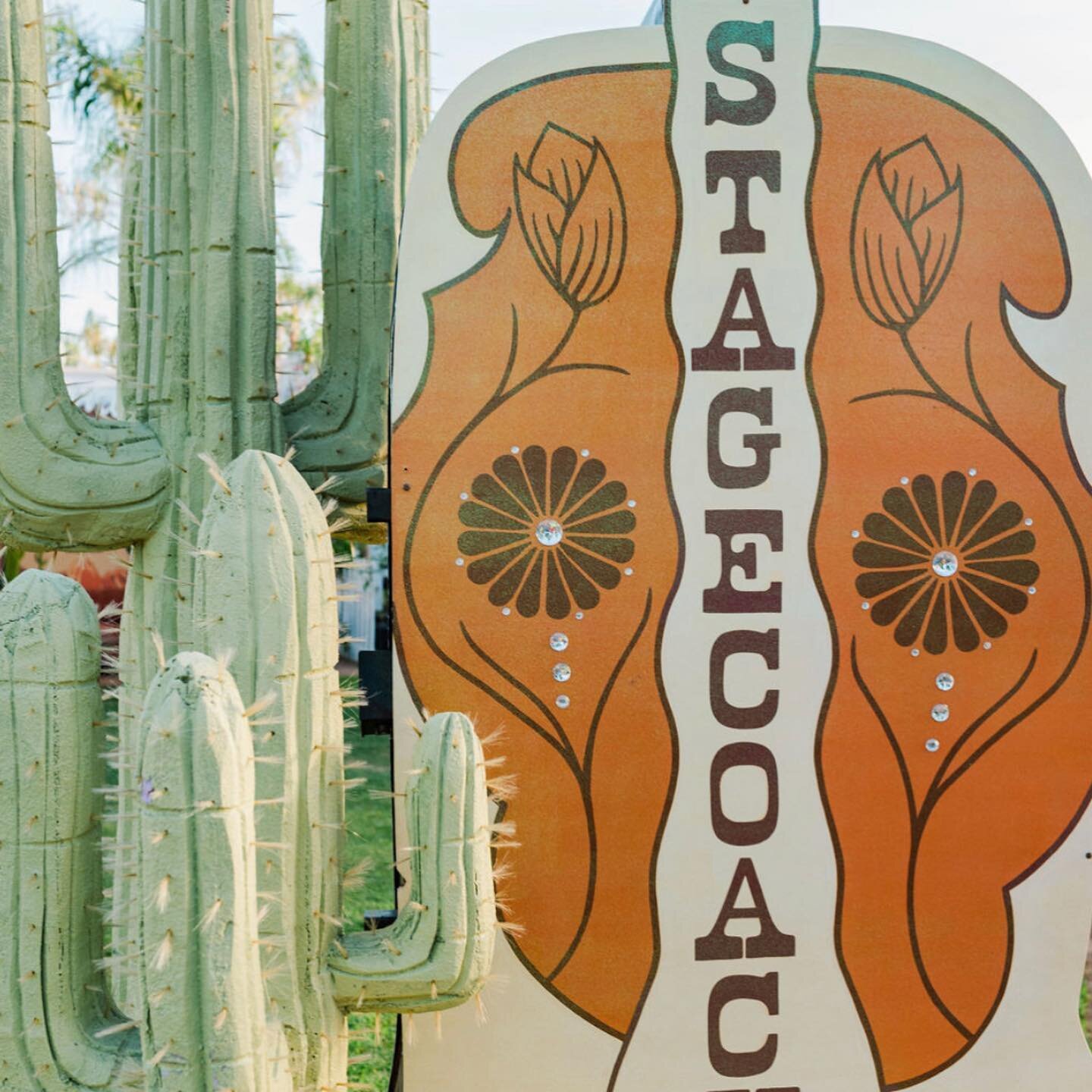 tinker tin design + build | artist compound, rhinestone saloon, cowboy saloon, honky tonk &amp; more for our @stagecoach family!! 🐎
.
all the cactus pricks are made out of horsehair (which might be our favorite part). more installation pics to come!