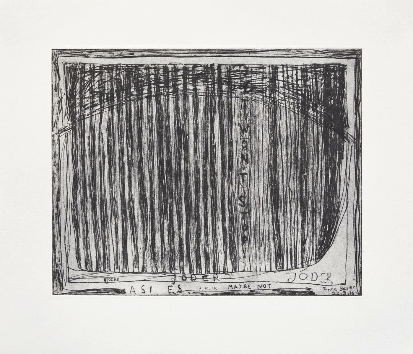 asi es, 20.5x25 cm, etching, 2016