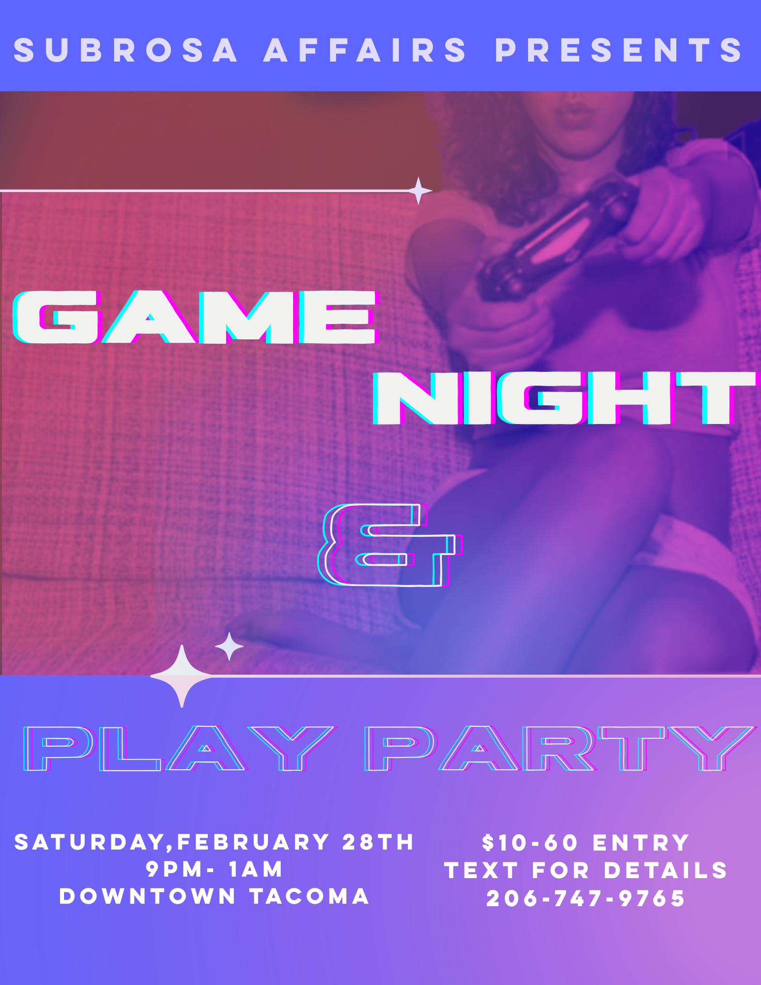 Subrosa Game Night and After Play Party