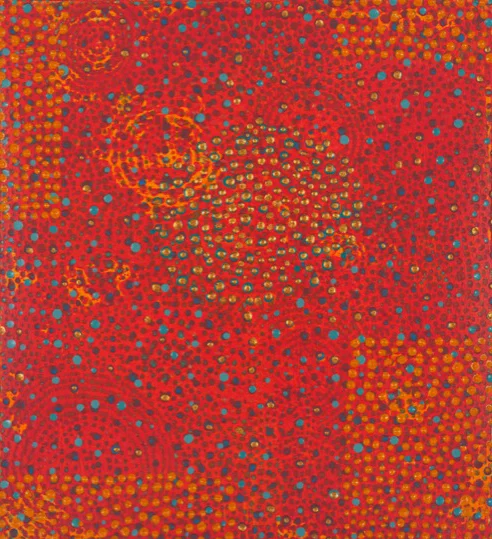 Beautiful Voice August acrylic on paper 7.25 x 7" 2013