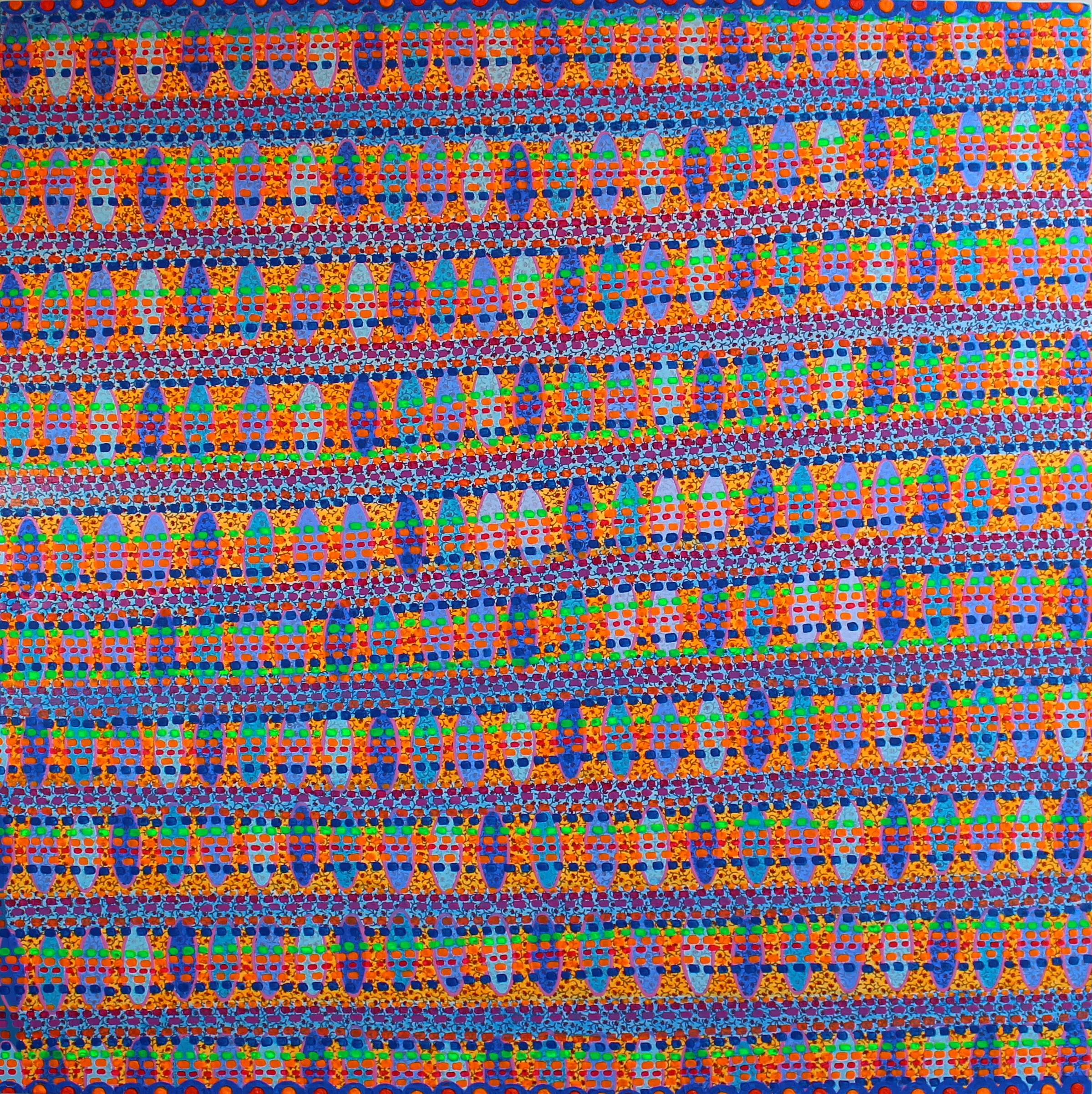Proof Enough mixed media on panel 38 X 38" 2014