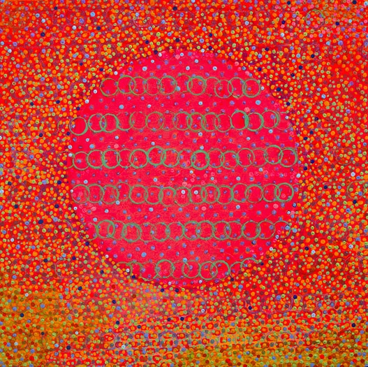 Rosy Circle acrylic on panel 12 x 12" 2008