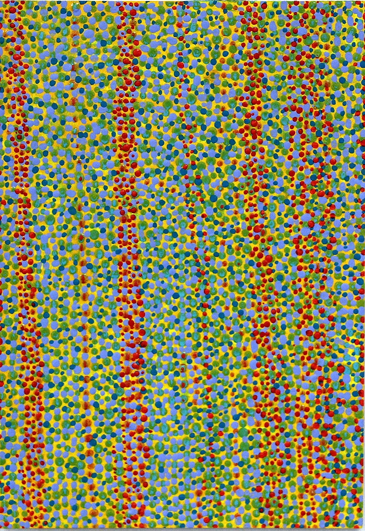 Counting 38 acrylic on paper 8 x 5.75" 2016