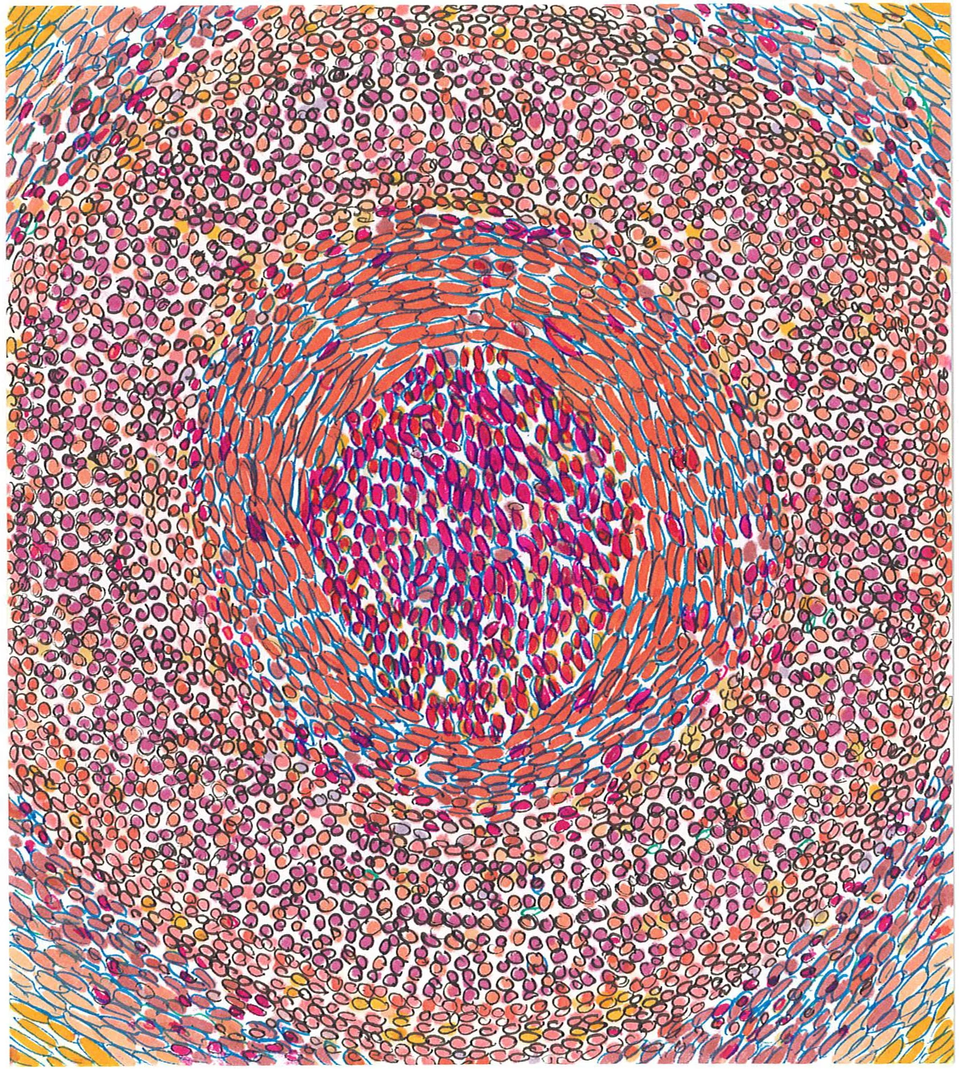 Condo Drawing V marker on paper 5 x 4.5" 2018
