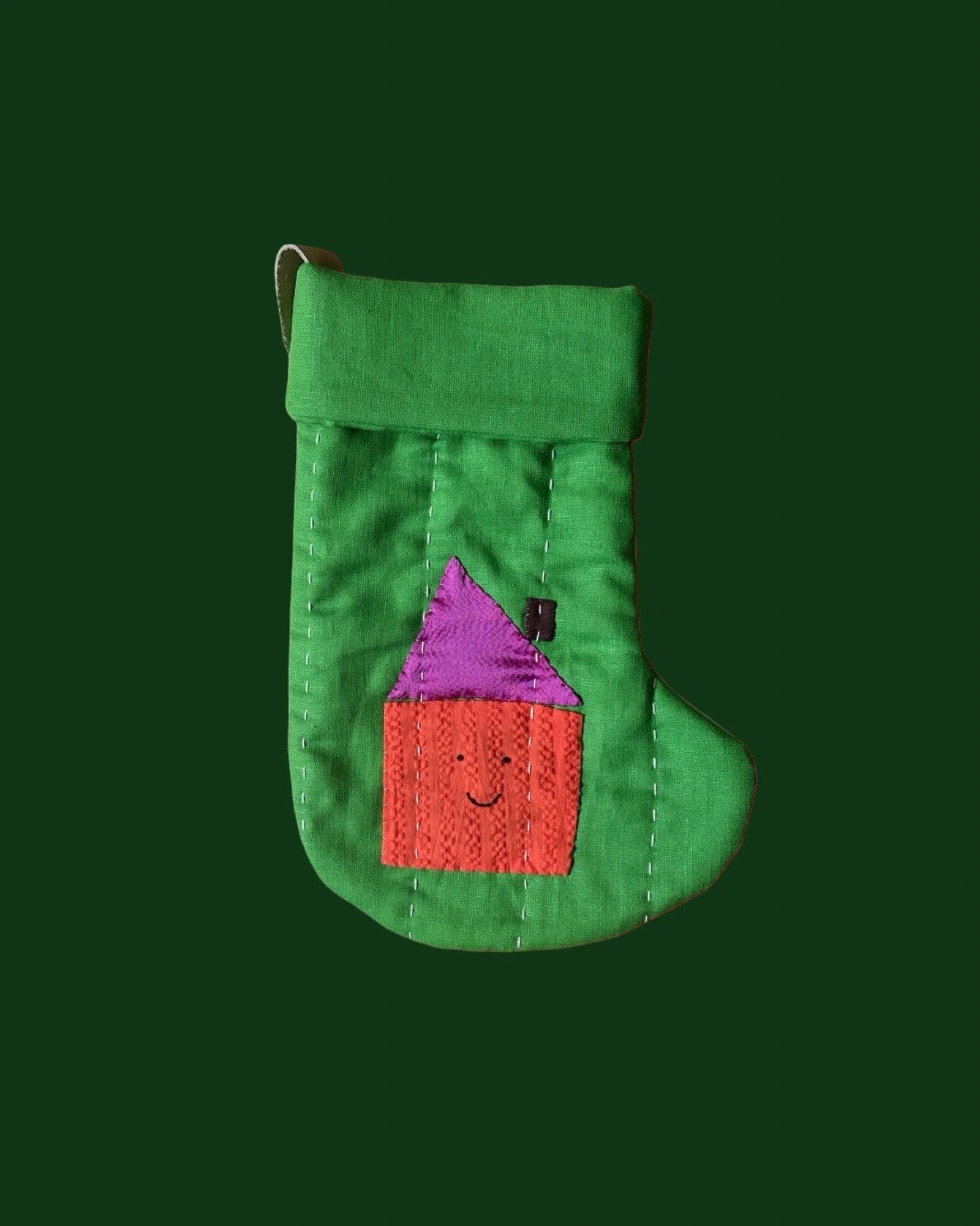 Mini Stocking- Happy Christmas House