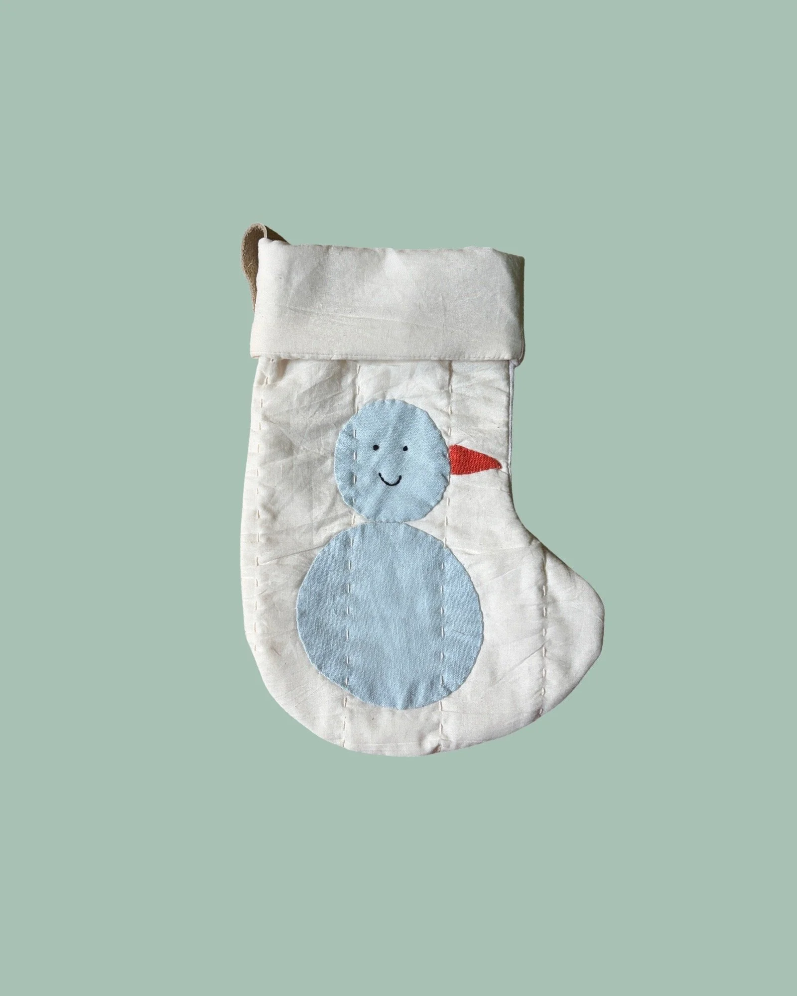 Mini Stocking- Happy Christmas Snowman