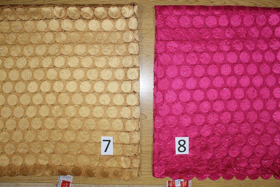 Sales gold or pink guipure lace