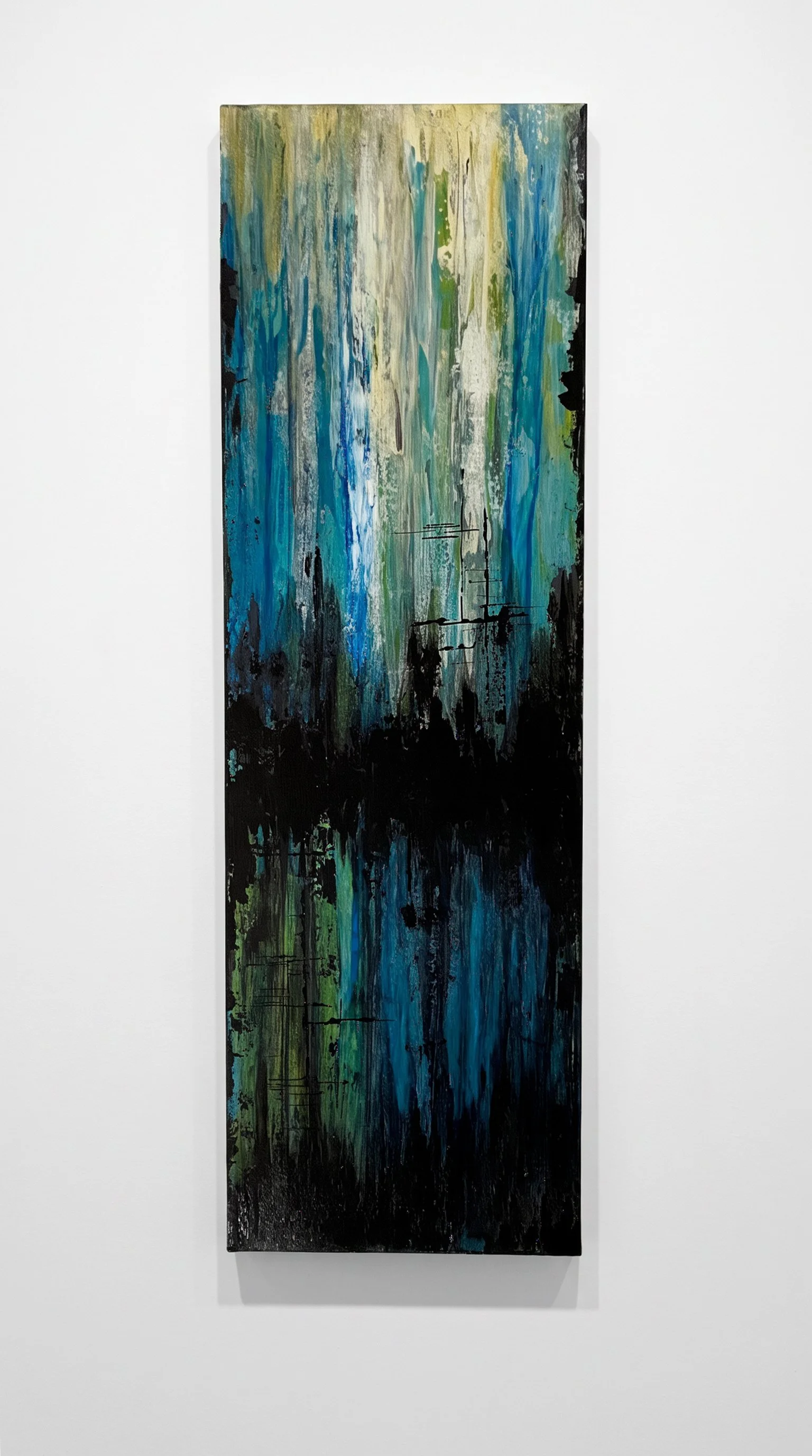 Firefall, 2023. Acrylic on canvas, 24 × 12 in. (61 × 30 cm). Status: Private Collection.