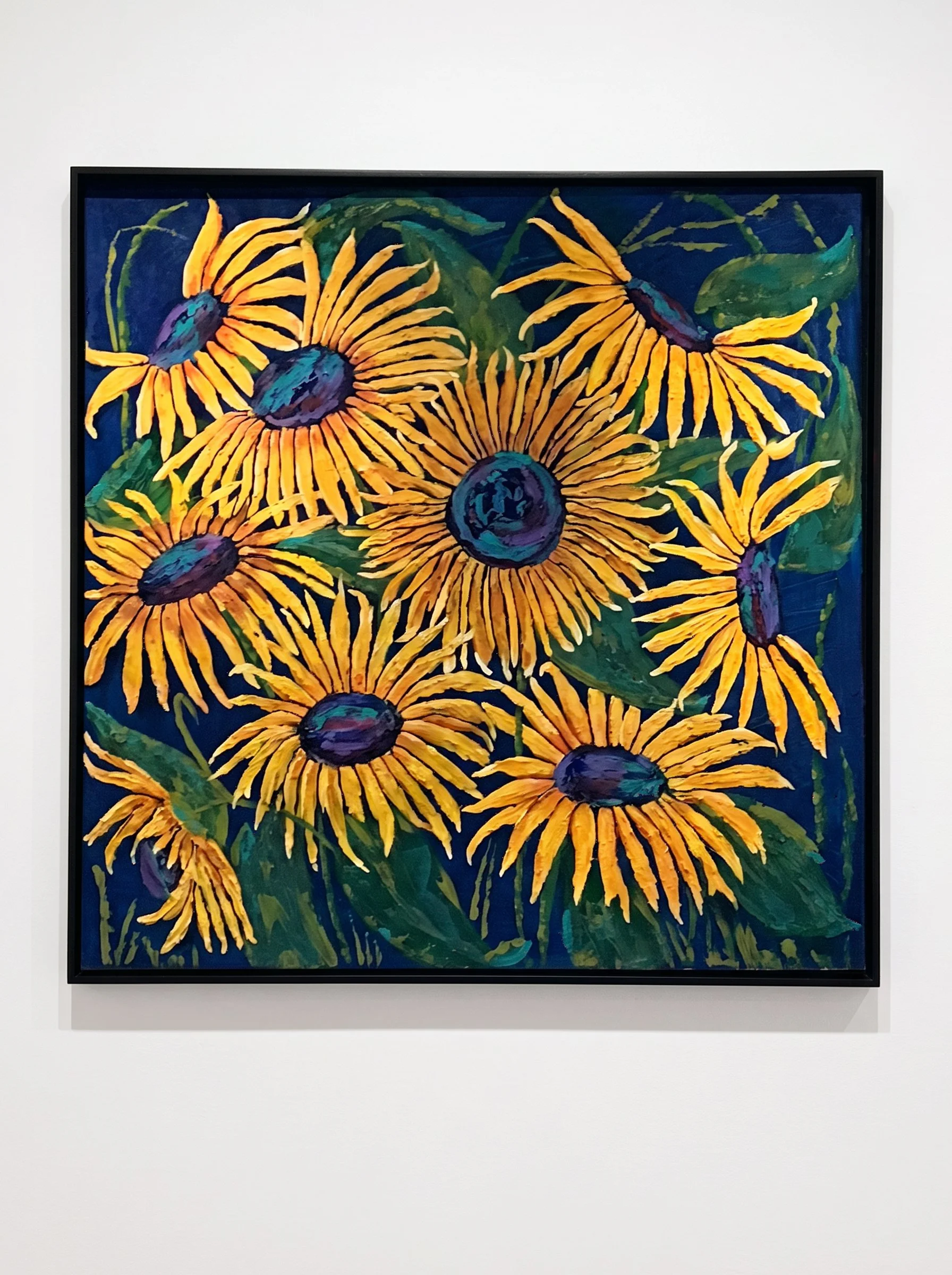 Bloom, 2021. Acrylic on canvas, 48 × 48 in. (122 × 122 cm). Status: Private Collection.