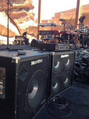 My Hartke rig at Red Rocks Aphitheatre
