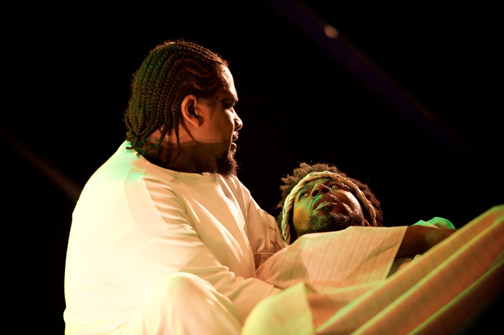Wilderness scene Lucifer tempting Immanuel in the desert.jpeg