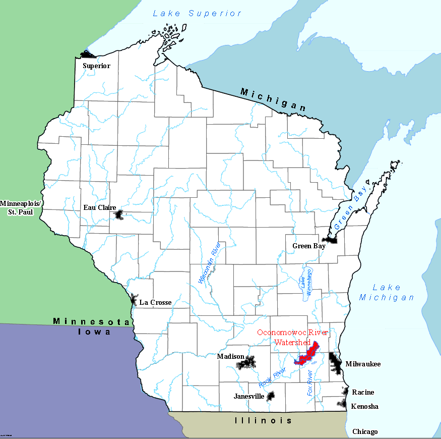 Watershed Location In WI