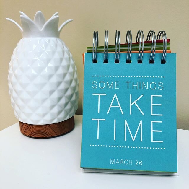 today&rsquo;s calendar reminder feels so fitting given what&rsquo;s come up in a lot of my sessions this week. it&rsquo;s easy to feel impatient when we want something so badly, but some things just take time! maybe right now it&rsquo;s an end to soc