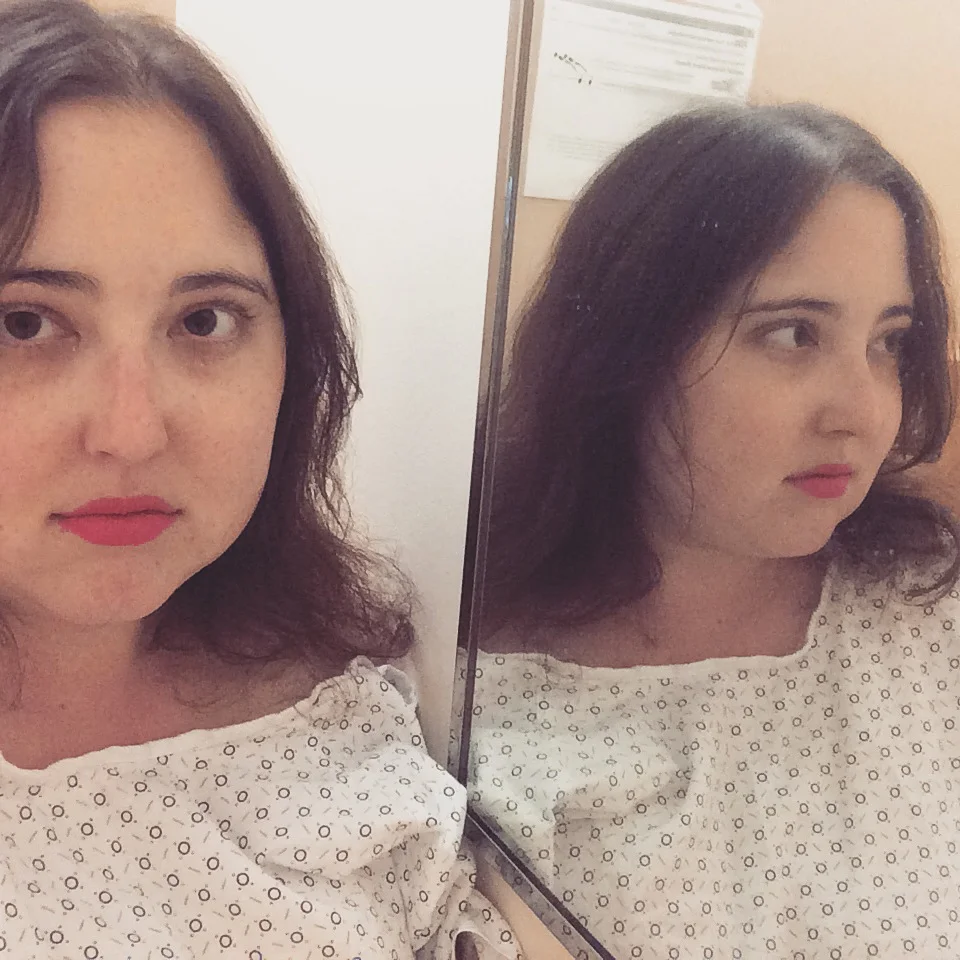 Selfie before getting an MRI.