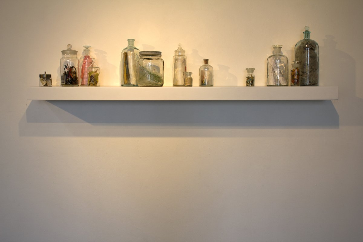 89352 Old Coburg Road Antique jars, collected artifacts from abandoned house 2013