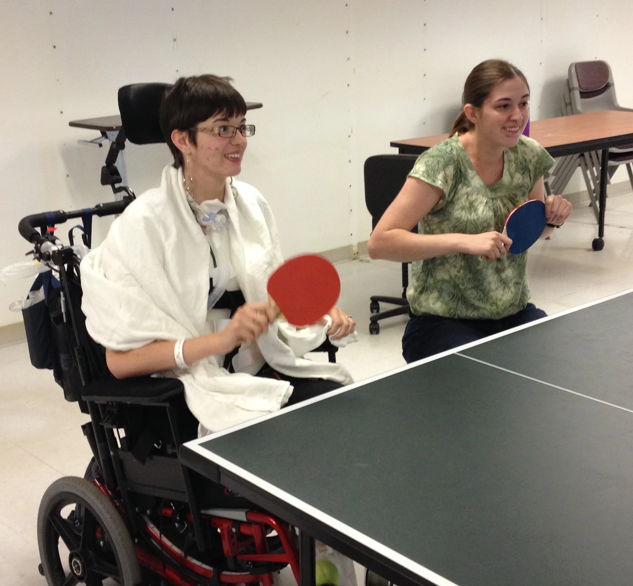 I should also admit I've never been very good at ping-pong and a month after my injury was no exception...