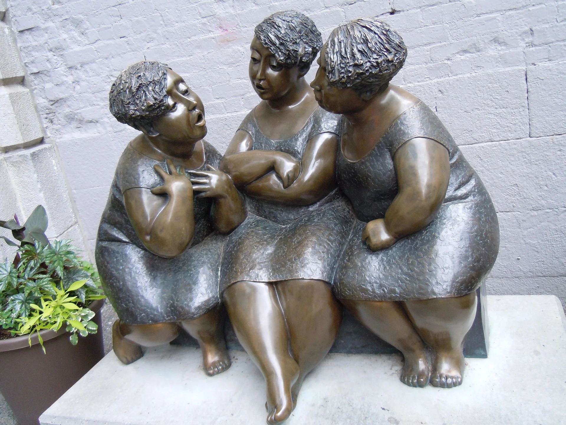 The Gossipers by Rose-Aimee Belanger on Rue Saint-Paul in Old Montreal 