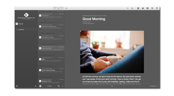 Reeder Mac Screenshot