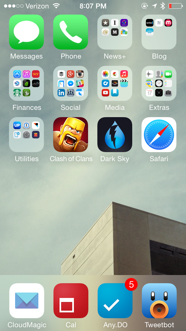 Homescreen Screenshot