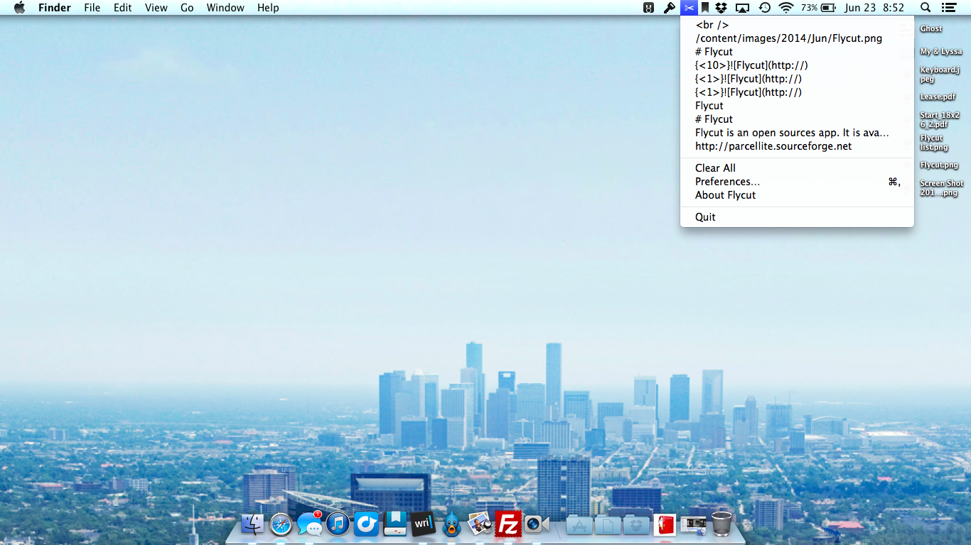 Flycut Mac Screenshot