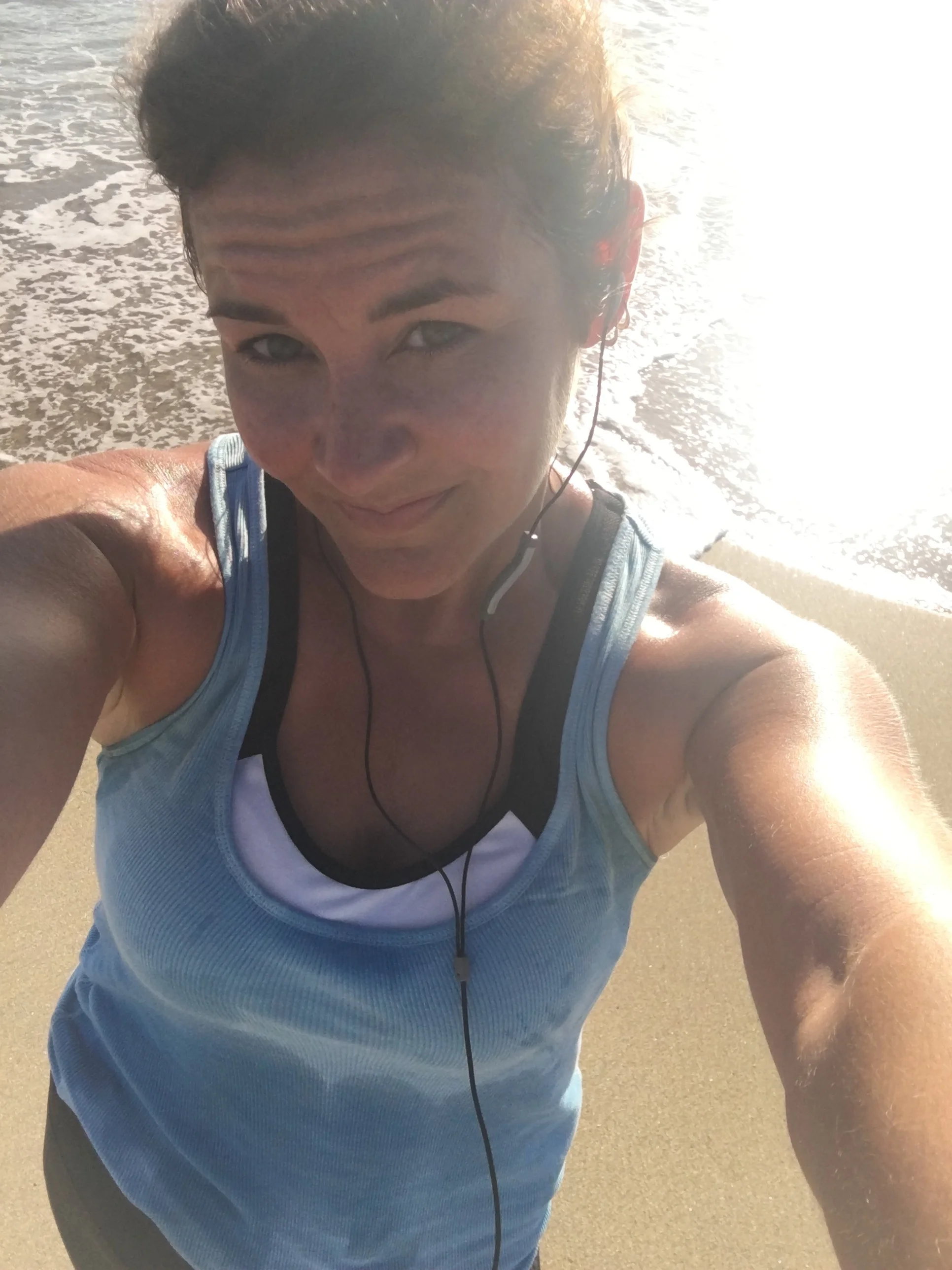 Looking rough and sweaty, but full of gratitude.