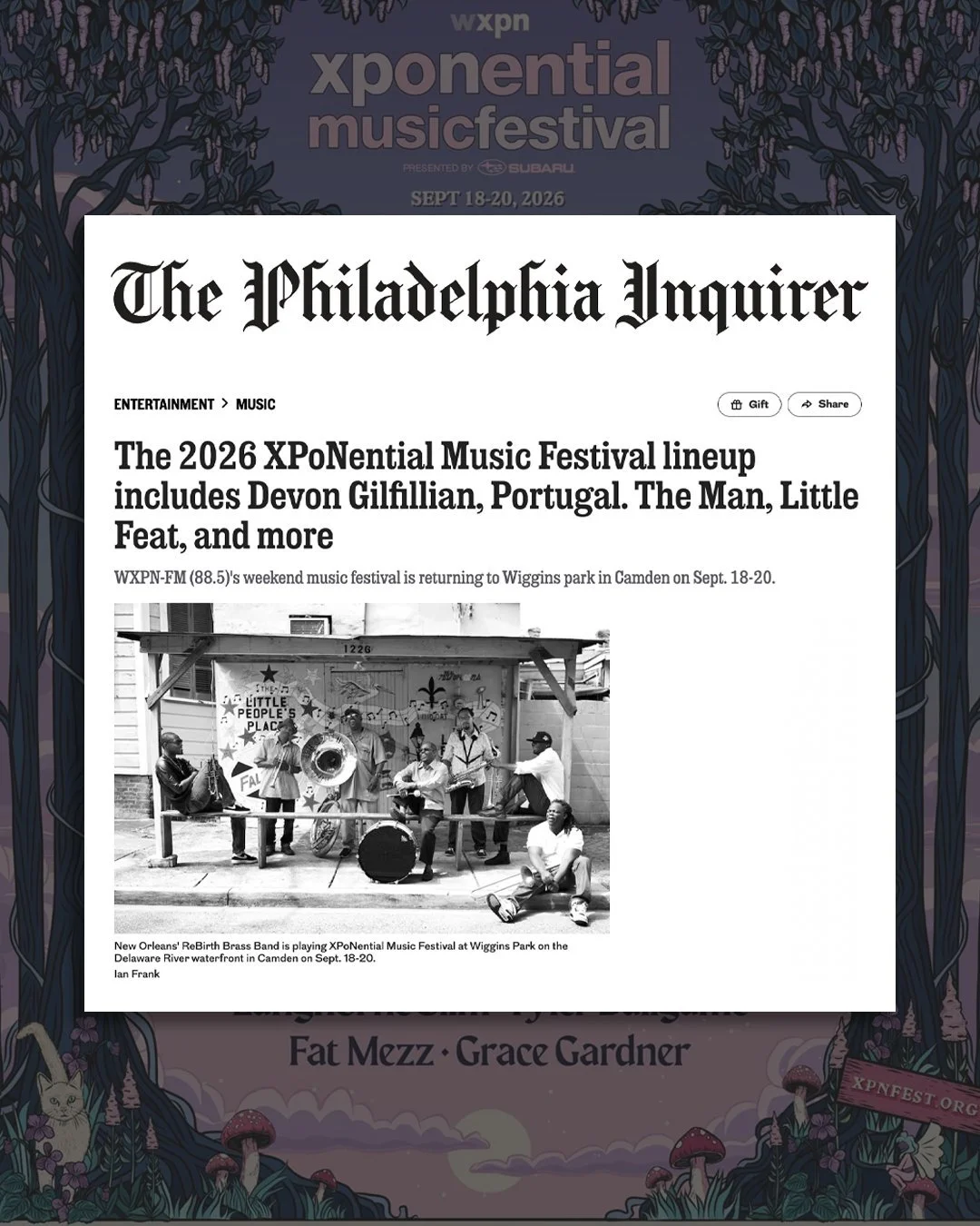 This week, @wxpnfm unveiled the lineup for the 33rd annual XPoNential Music Festival presented by Subaru, taking place at Wiggins Park on the Camden, NJ Waterfront September 18-20, 2026. Long celebrated for their diverse lineups that reflect the ecle