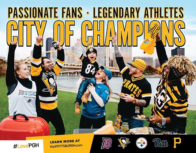 Closer look at Visit Pittsburgh&rsquo;s 2019 back cover. If that stinker in the middle was any cuter, I think our eyeballs would fall out. 👀😱 Also!! Maddddd props to @ninazivkovic11 of @ocreations for her Photoshop skills! She cleaned this image up