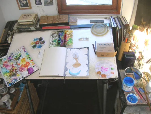 Fire-Ice Fairy in progress by Kathy Crabbe