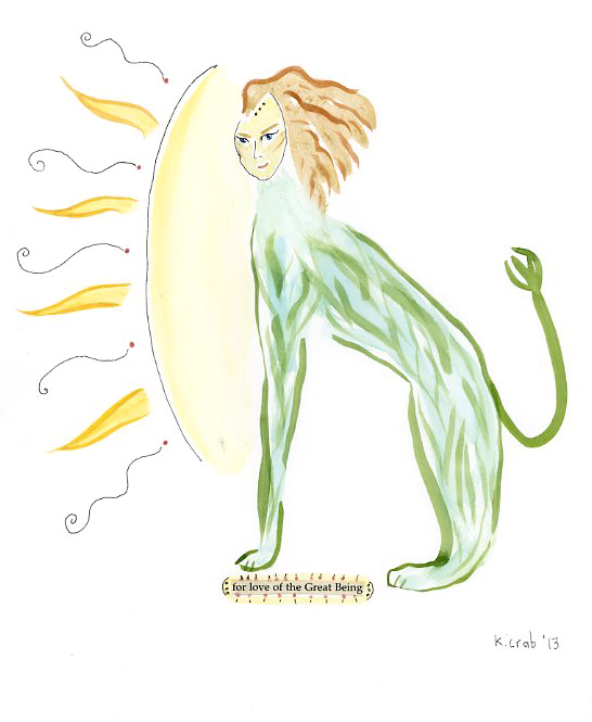 For Love of the Great Being , 8x10 inch watercolor on paper (Lefty Series)