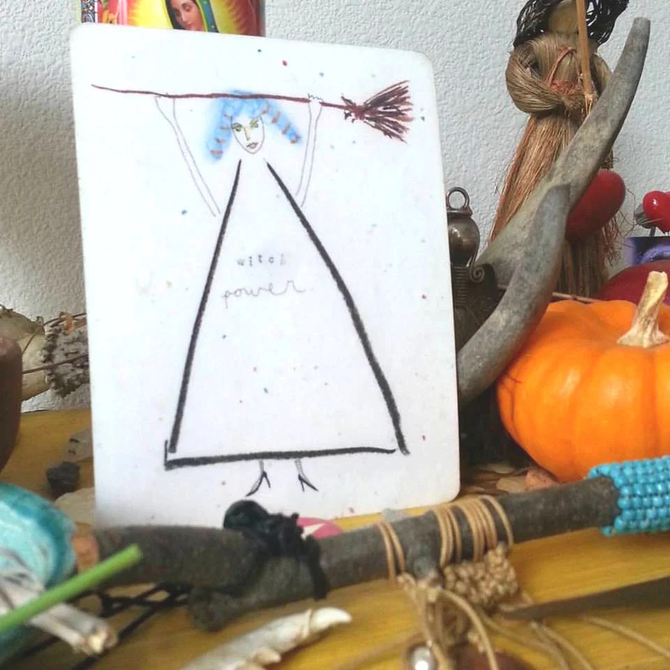 Witch Power from the Lefty Oracle Series pictured on my altar