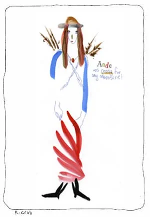 Ande was ready for any adventure by Kathy Crabbe (from the Lefty Oracle Deck)