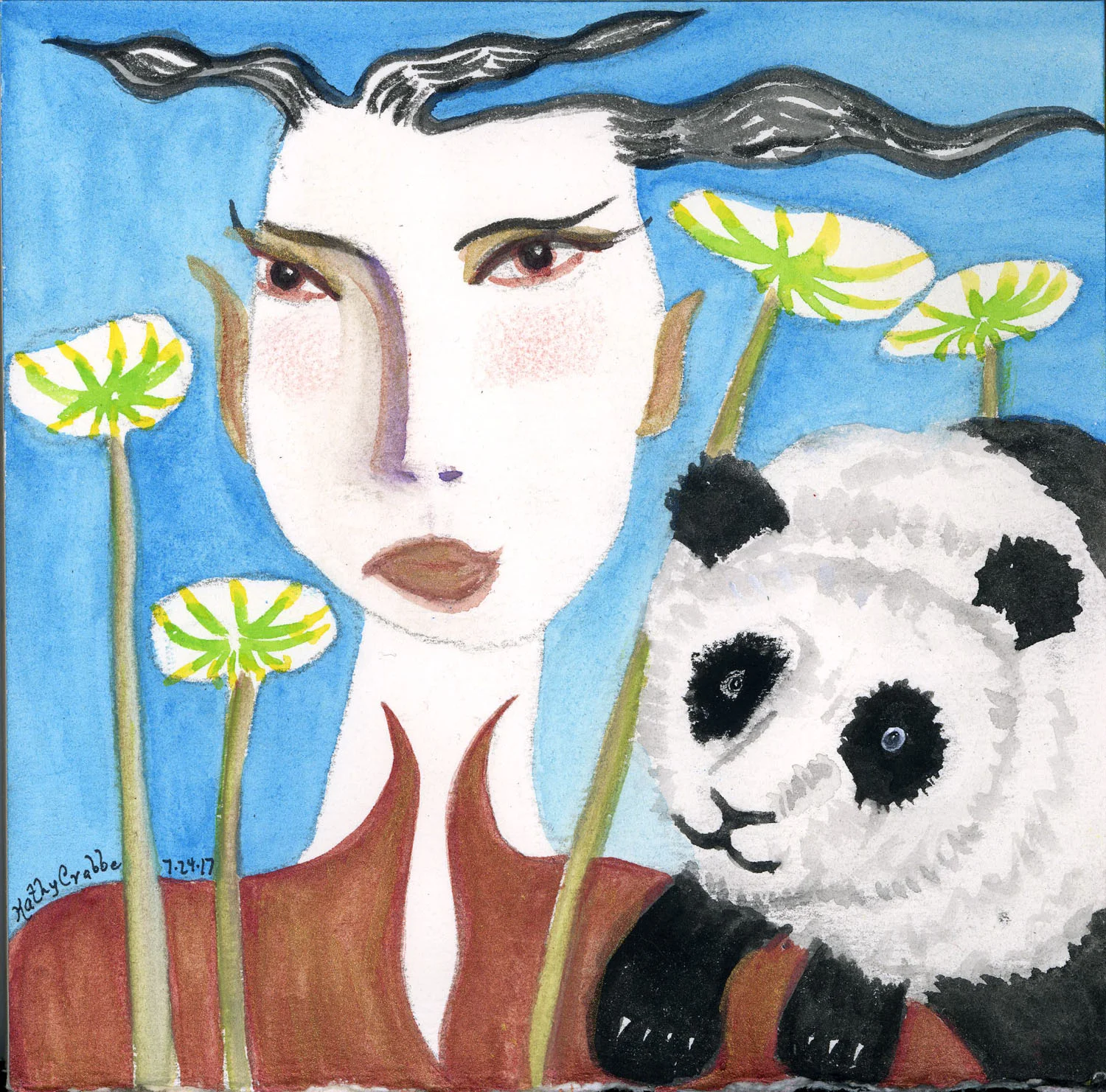 Panda Magick: Fuzzy and soft she was not but with Panda at her side, she could be brave and kind all at the same time.